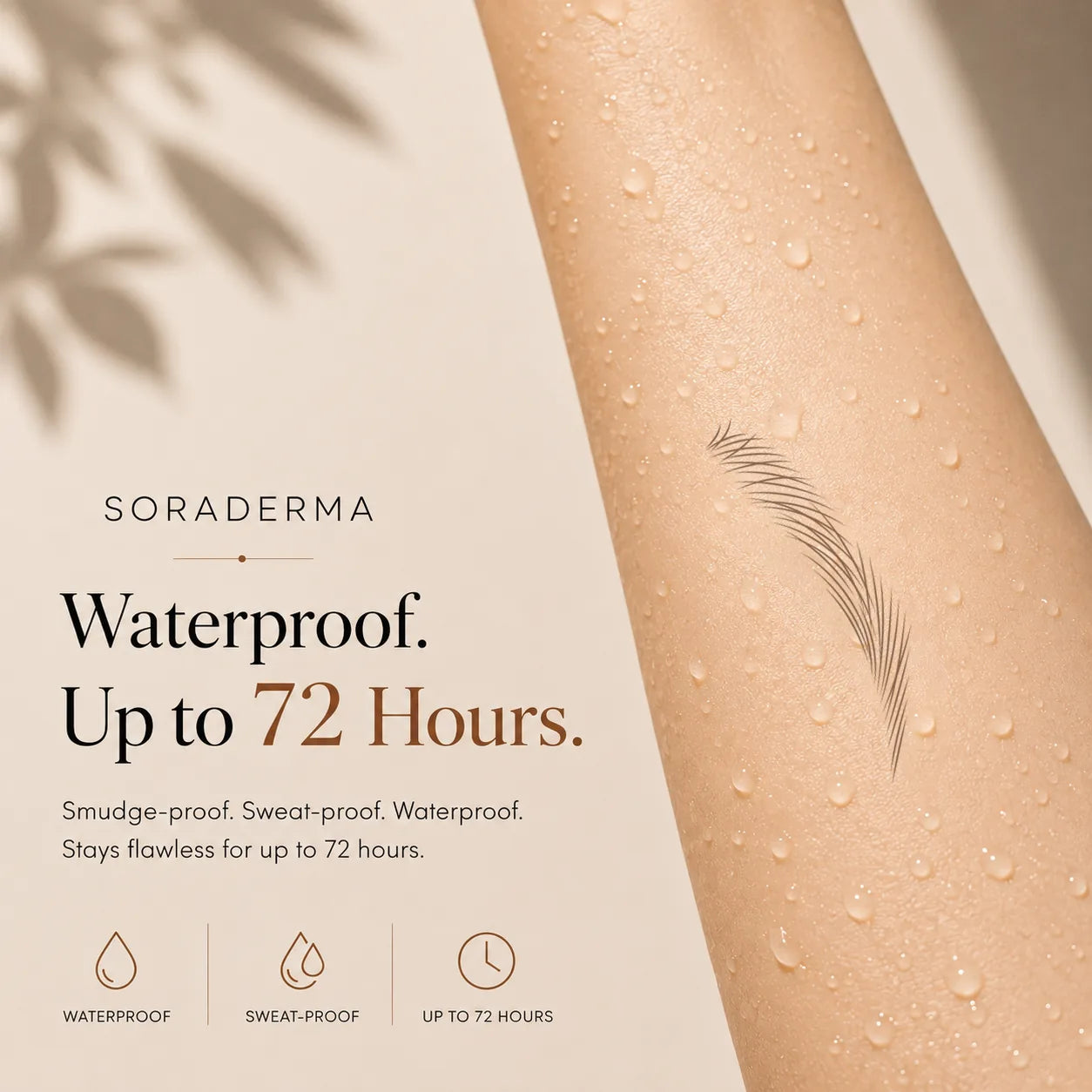 BrowPrint waterproof wear for up to 72 hours
