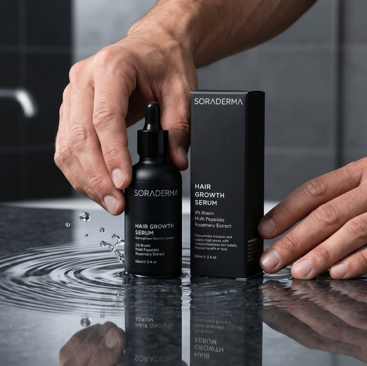 Soraderma serum lifestyle in water