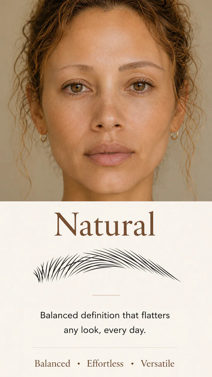 Natural BrowPrint brow shape and finished look